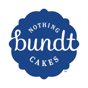 NOTHING bundt CAKES blue logo with white letters.